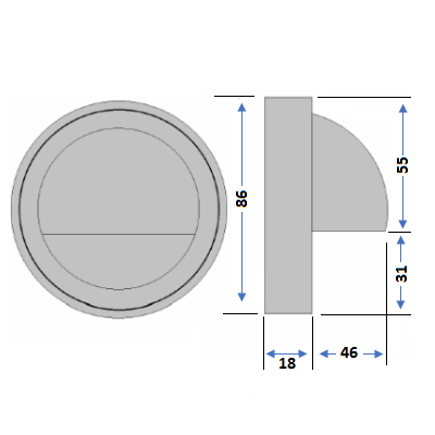 Nástenné svietidlo Vela RBPG3RBN 12V/G4