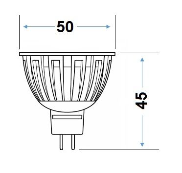 LED Žiarovka MR16/12v/3W/250lm/60° RBMR16-250-60°-27K