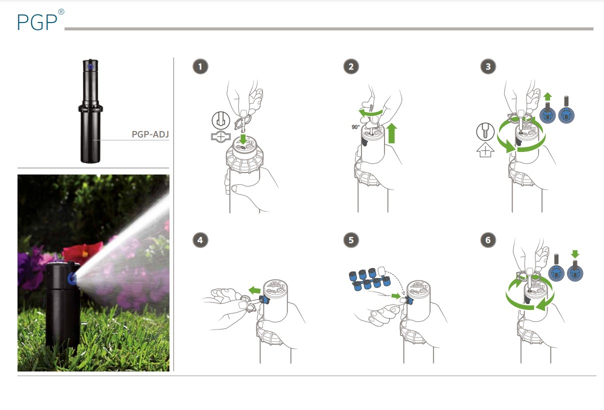 Rotačný výsuvný zadažďovač HUNTER-PGP-ADJ-04, výsuv 10cm, 22200