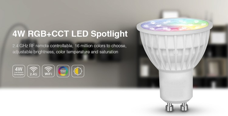 LED Žiarovka RGB farebná GU10/230V/4W/25° RBRGBCCTGU104