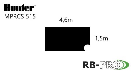 ROTAČNÁ TRYSKA PRAVÝ ROH, MP ROTATOR, MPRCS 515, 1,5x4,6m, 31092