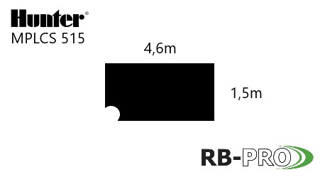 ROTAČNÁ TRYSKA PRAVÝ ROH, MP ROTATOR, MPLCS 515, 1,5x4,6m, 31091