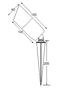 Svietidlo bodové Taurus II 12V/MR16, RBPG8B - čierne