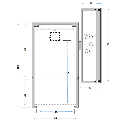Svietidlo nástenné Compact 230V/GU10 smerom dole