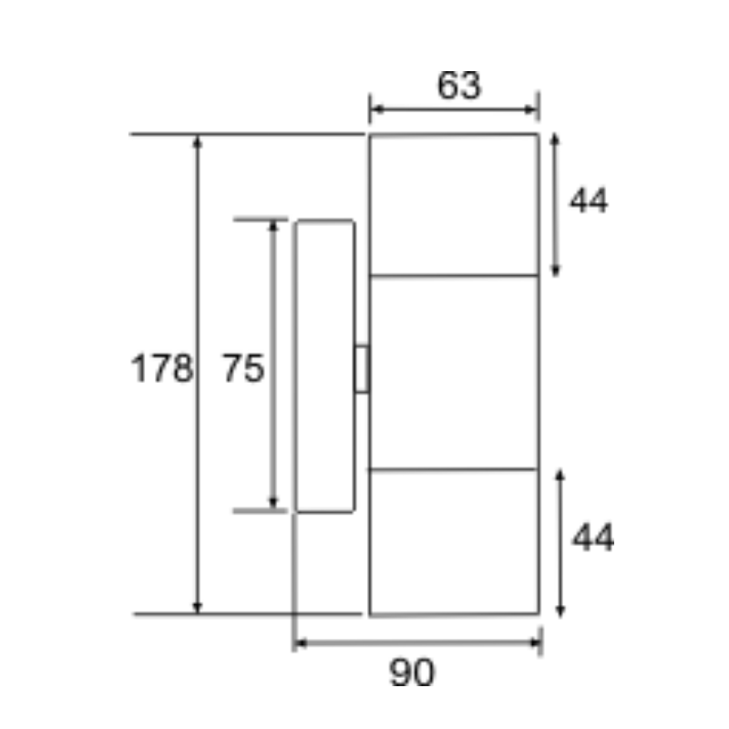 Svietidlo nástenné Compact 230V/GU10, dole aj hore